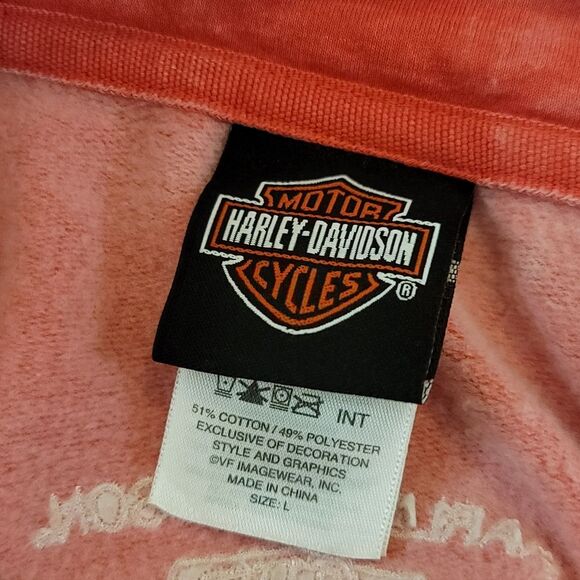 Harley Davidson Pink Zip Up Jacket Size Large - Picture 5 of 10